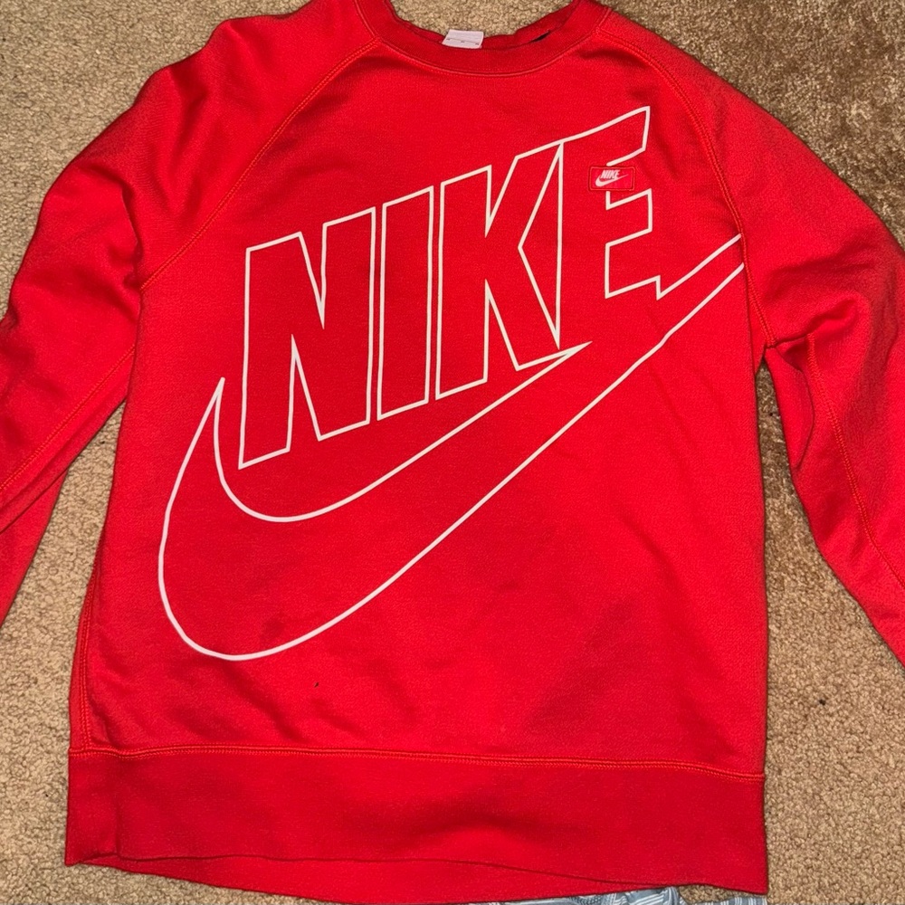 Red Nike sweatshirt !